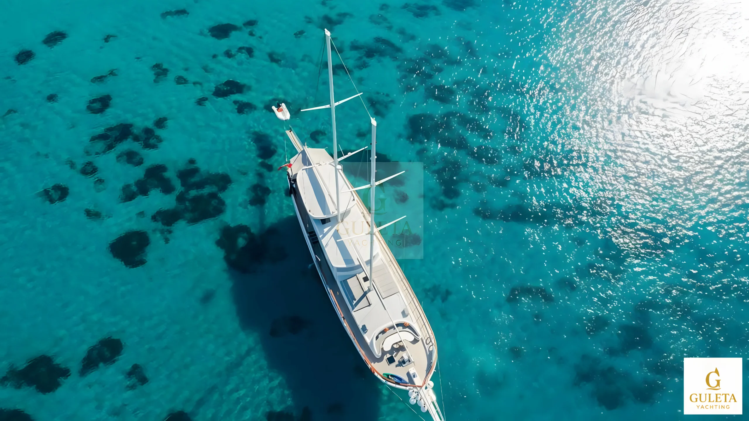 Gulet yacht charter in Turkey – luxury wooden yacht cruising in turquoise Aegean waters