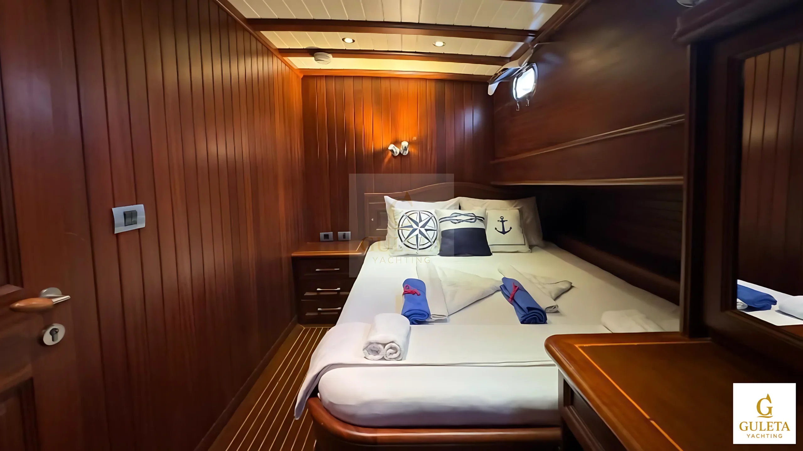 Sunrise 2 Gulet secondary guest cabin with stylish design and comfort features.