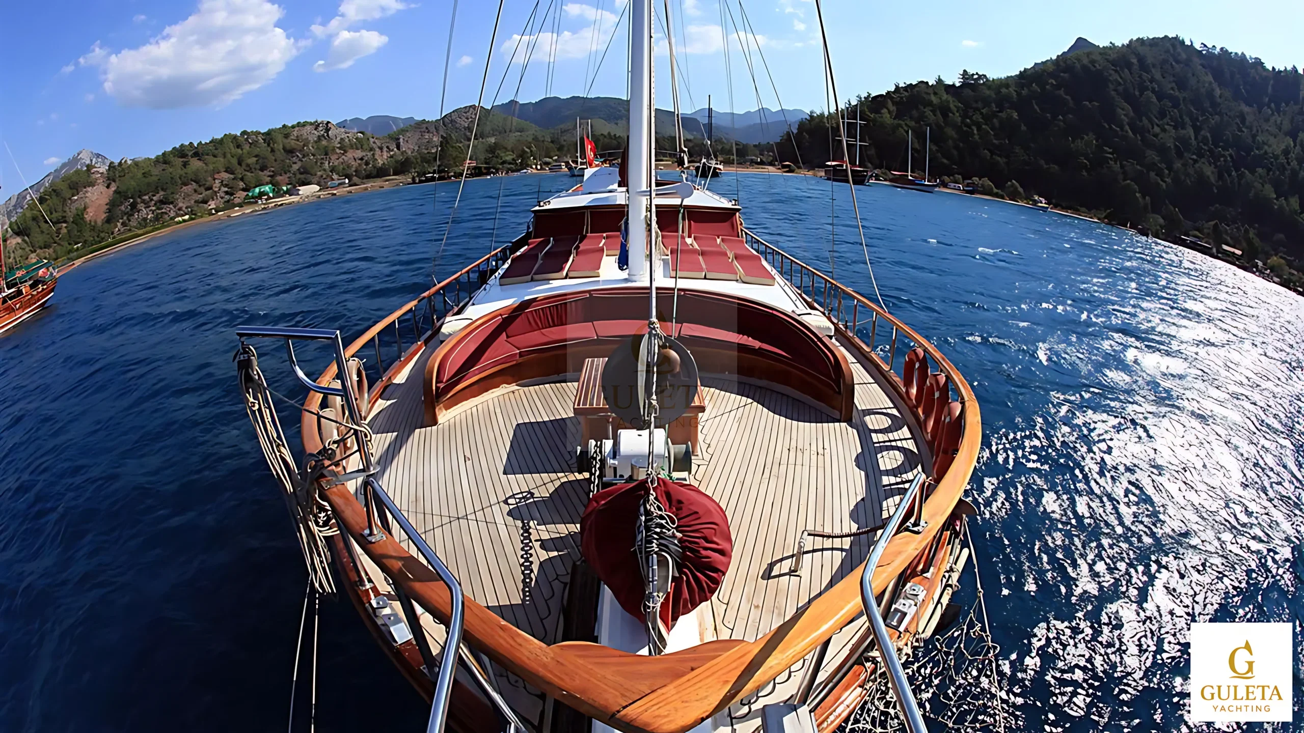 Nirvana Gulet wide front view for exclusive yacht charter in Turkey
