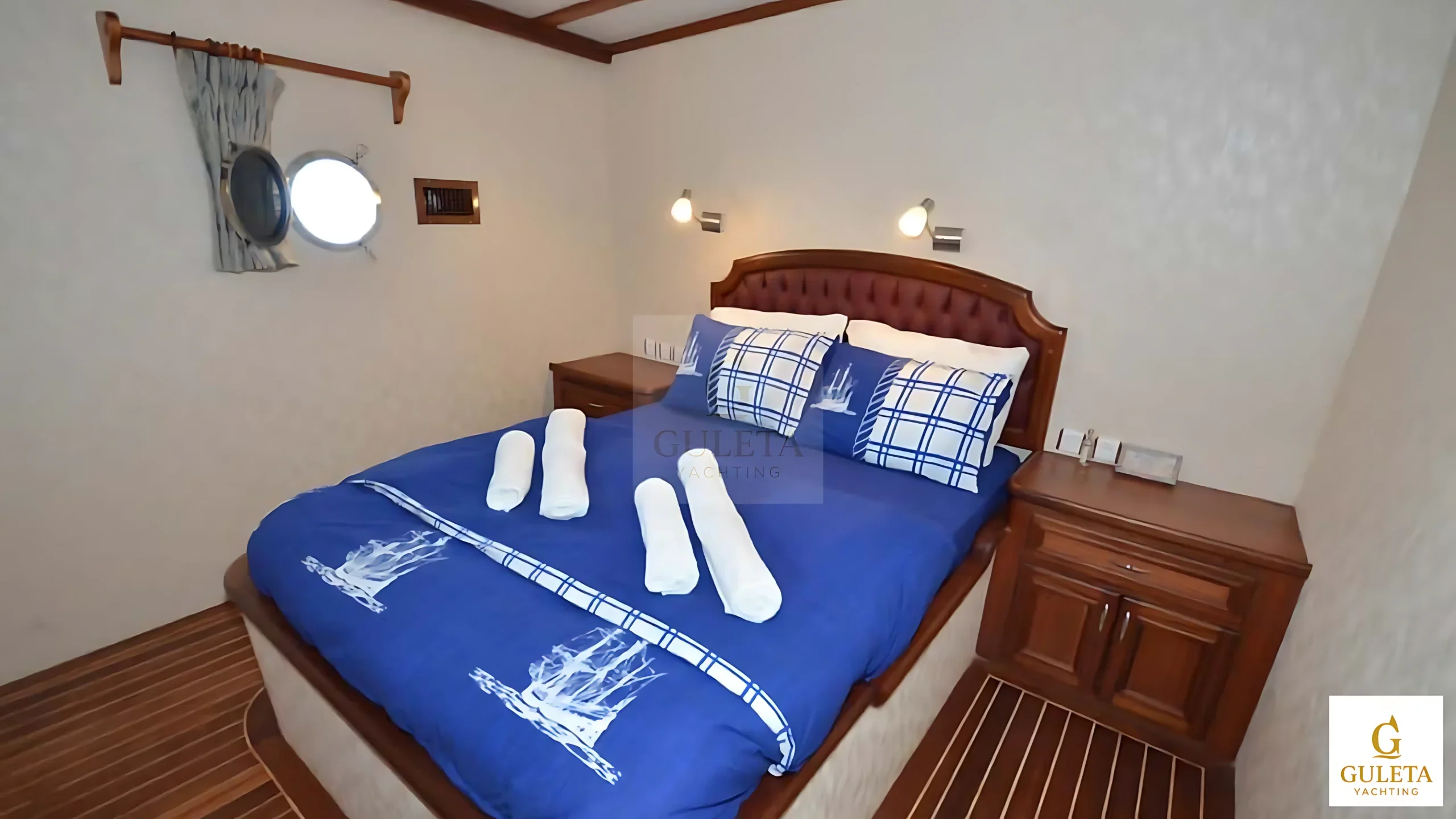 Another private cabin aboard the C.Taner II Gulet, designed for comfort.