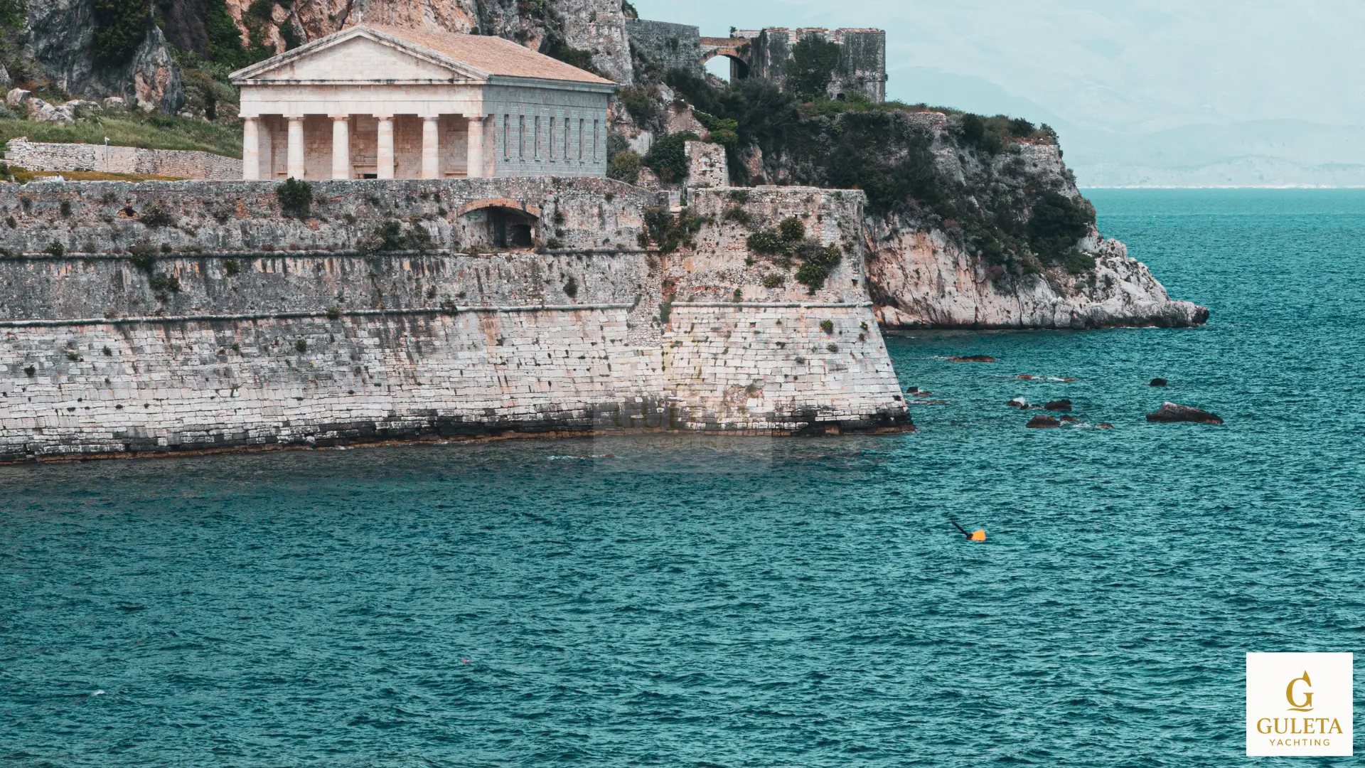 Idyllic bay in Kastellorizo island during a Greece voyage
