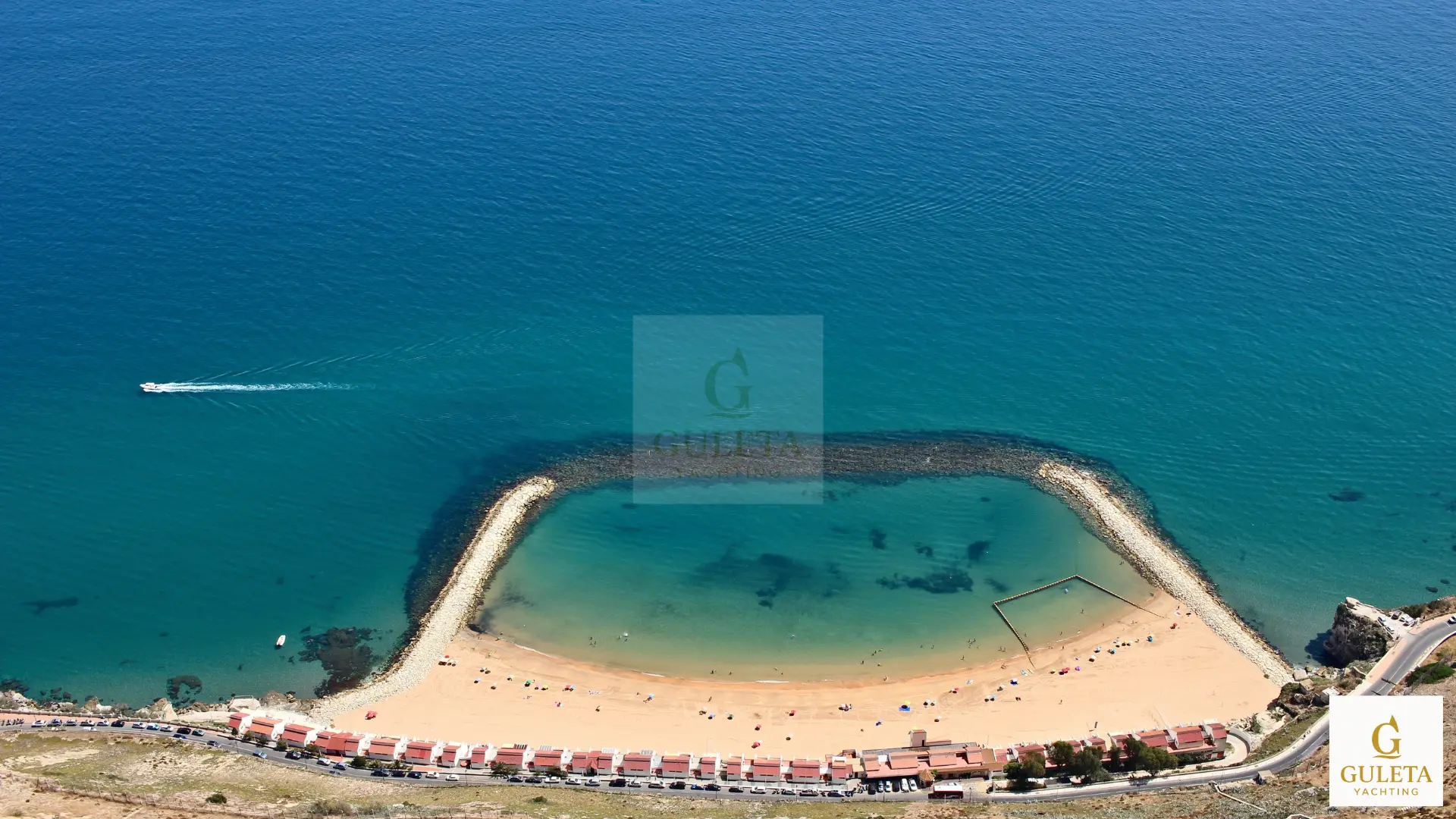 Aerial view of Datca coastline during a Hisaronu Gulf sailing route experience
