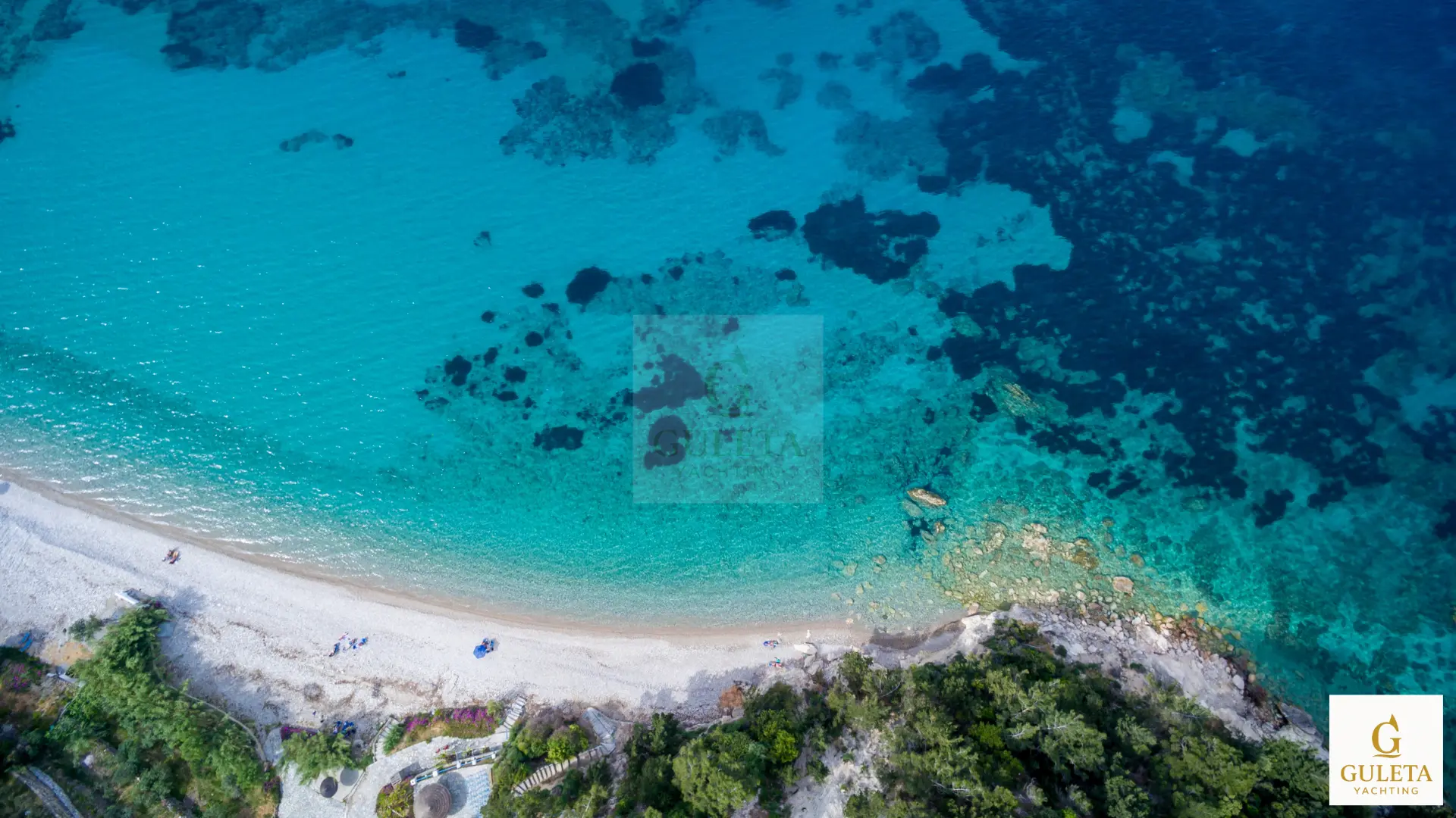 Kos island coastline with turquoise waters on a Greece gulet charter
